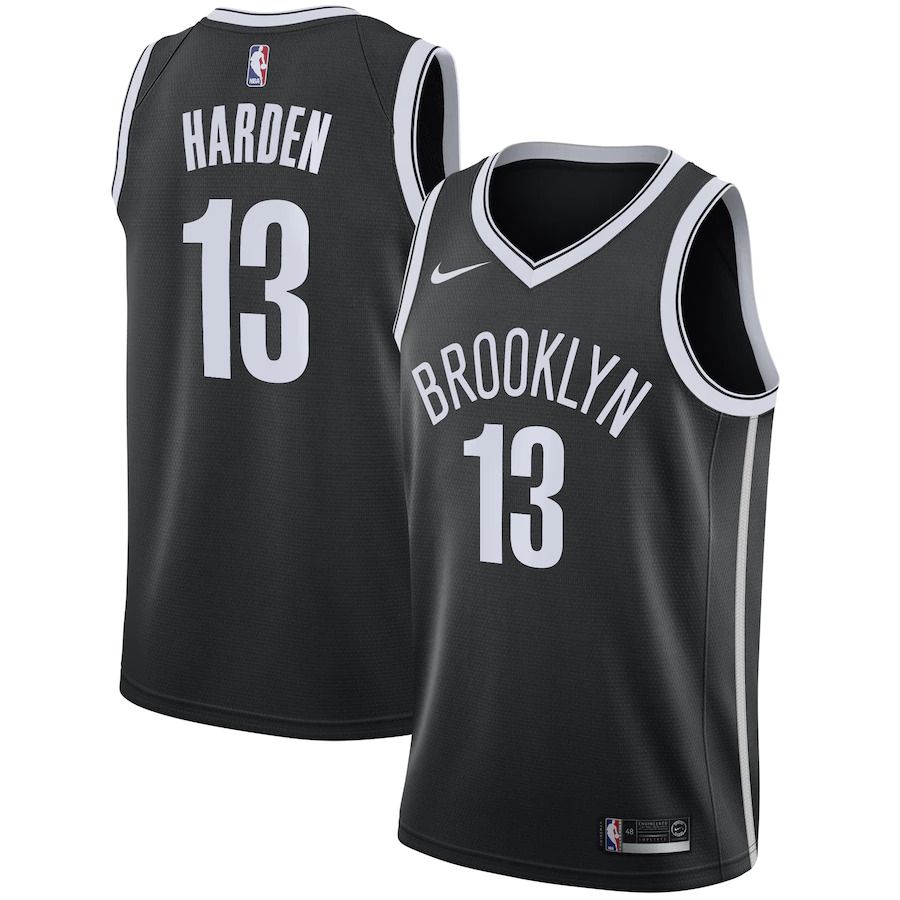 Men Brooklyn Nets 13 James Harden Nike Black Swingman NBA Jersey